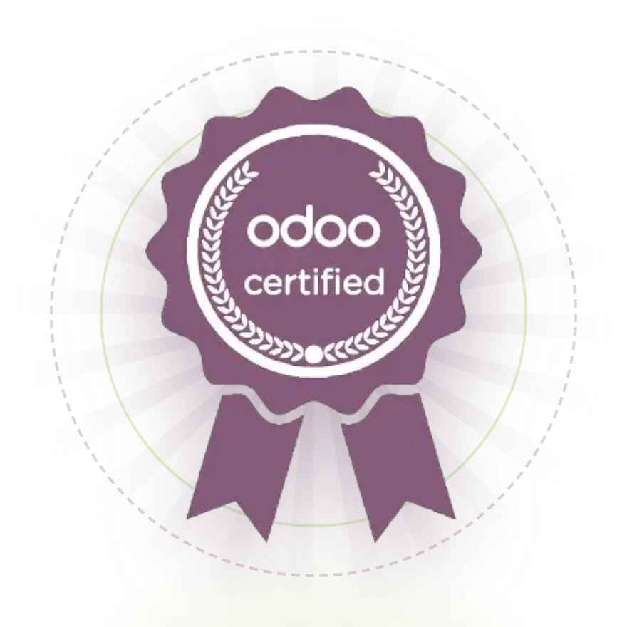Odoo Certified badge – OzonLayer certified Odoo consultants